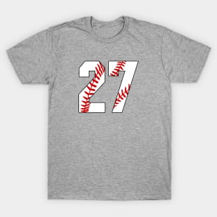 Baseball Number 27 #27 Baseball Shirt Jersey Favorite Player Biggest Fan T-Shirt